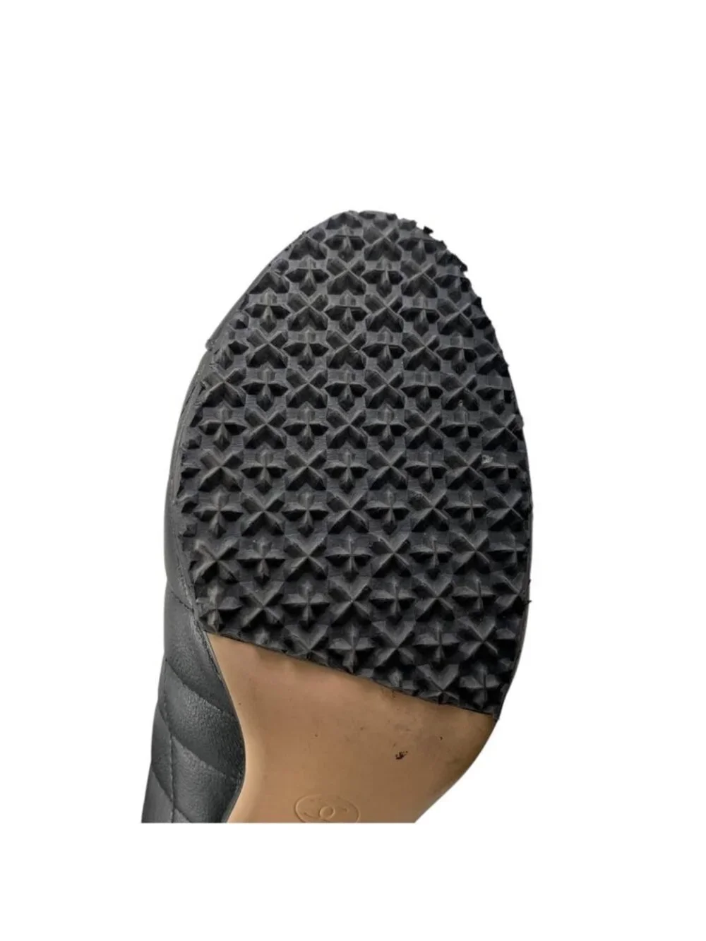 Chanel Boots CC Logo Short Quilted Leather Black
